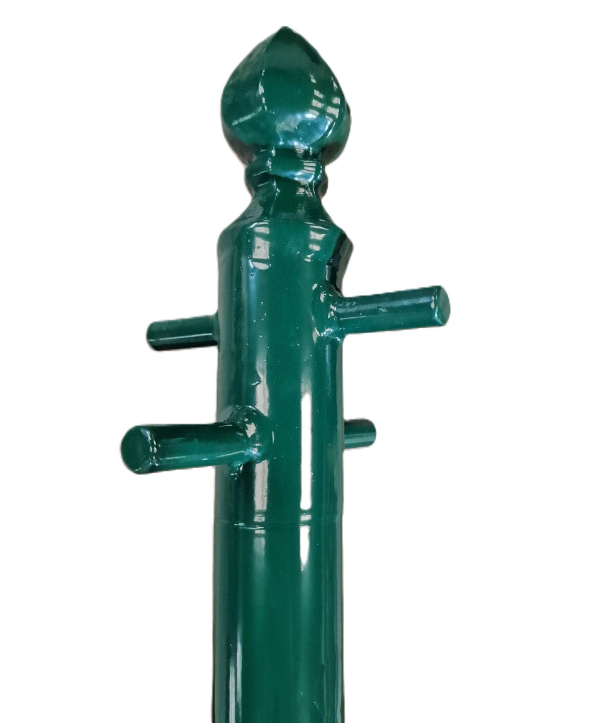 Ornate traditional washing line pole finished in green