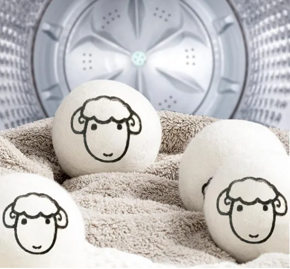 Wool dryer balls used for tumble drying