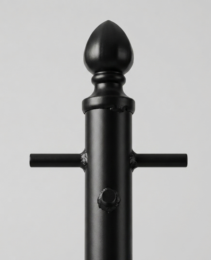 Heavy-duty galvanised and black painted clothes post – Springing into Action with The Washing Line Pole Shop