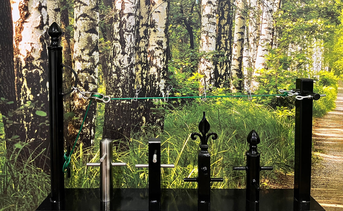 Range of washing line poles