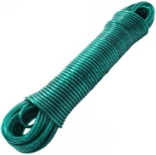 20 metre heavy-duty washing line with a 4mm steel core and protective PVC coating