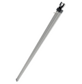 Galvanised steel clothes line prop with a forked top for supporting a washing line