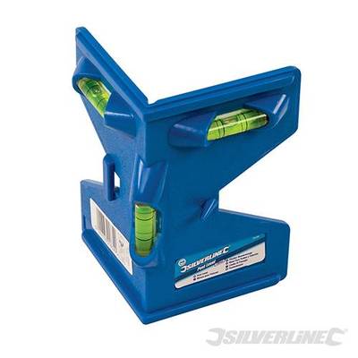 Post leveller with fixing strap, used to keep a washing line pole aligned when set
